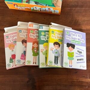 Sight Words Fry Flash Cards for reading set of 6 kindergarten to 5th grade